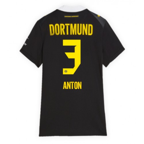 Stroje piłkarskie Borussia Dortmund Waldemar Anton #3 Koszulka Wyjazdowej dla damskie 2026-27 Krótki Rękaw